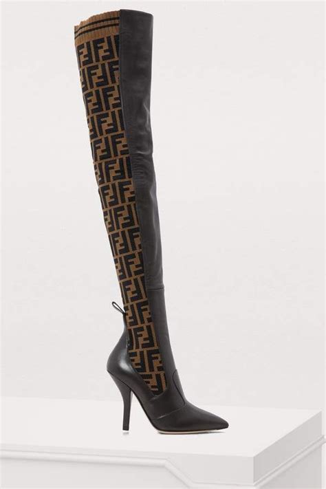 fendi boots 42 5|fendi green leather thigh high.